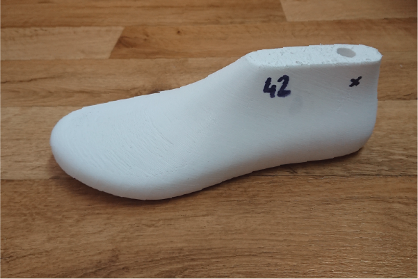 3D printed shoe last by Open Footwear